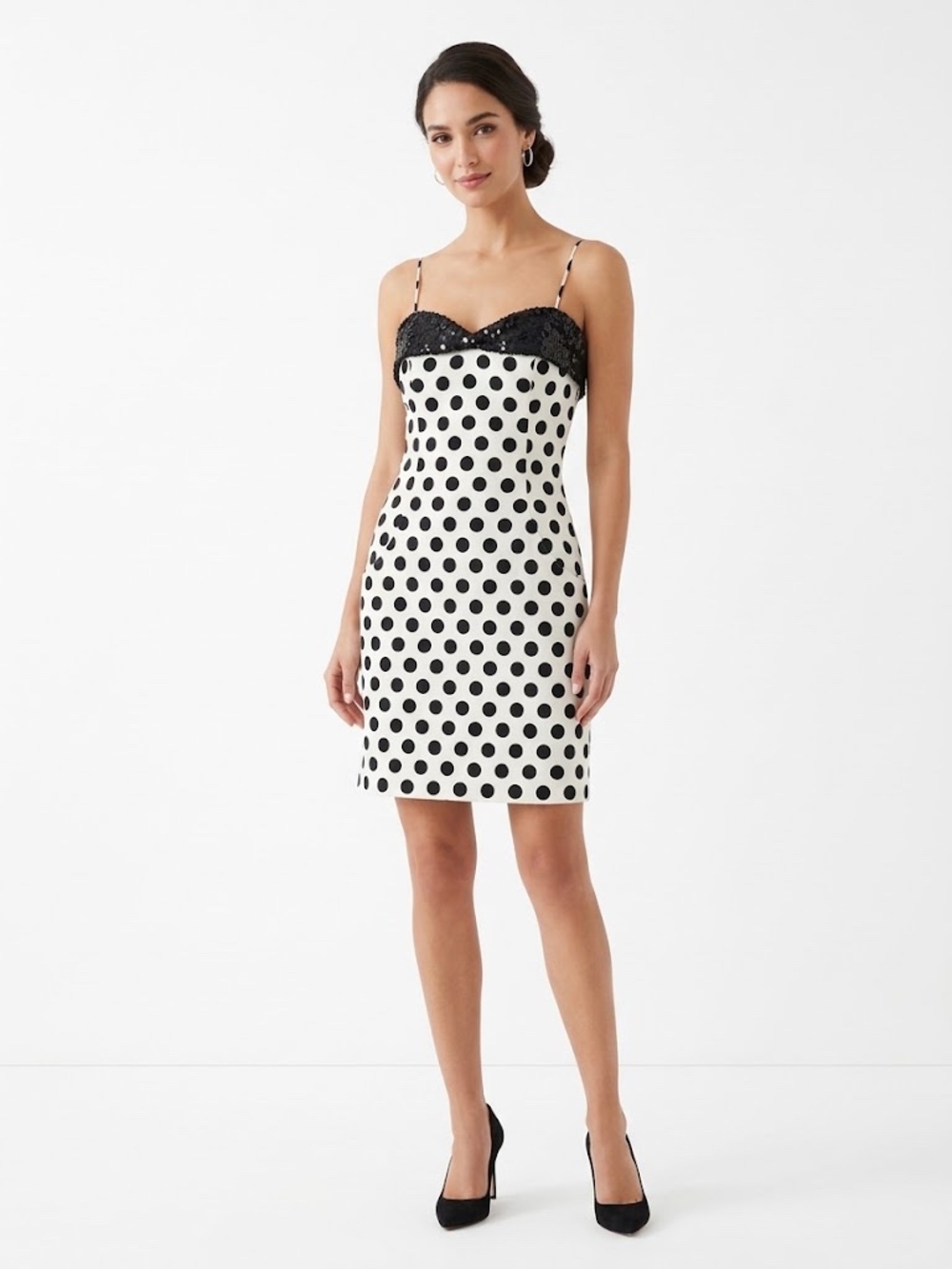 Vintage Opening Night Polka Dot Mini Dress Size 6